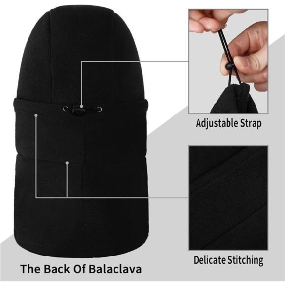 Winter Balaclava Fleece Hood Ski Mask for Women Kids, Thermal Face Cover Hat Cap - Picture 6 of 6